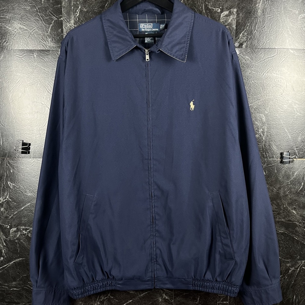 Polo Ralph Lauren Men's Navy Bi Wind Harrington Jacket XL